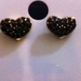 coração strass preto